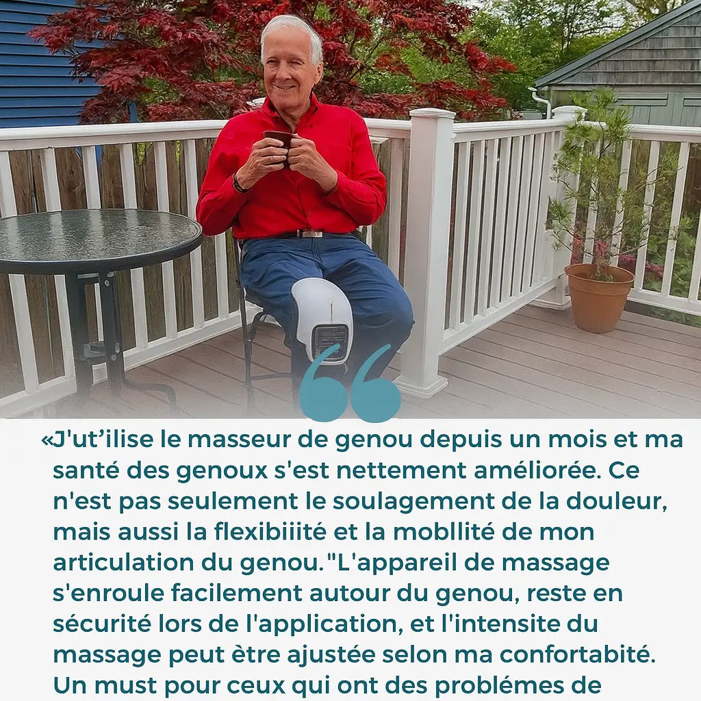 KneeRelief Appareil de Massage pour Genoux 3-en-1