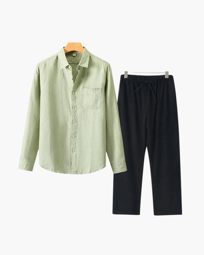 LinoFino Veste en Lin  (Manches Longues)