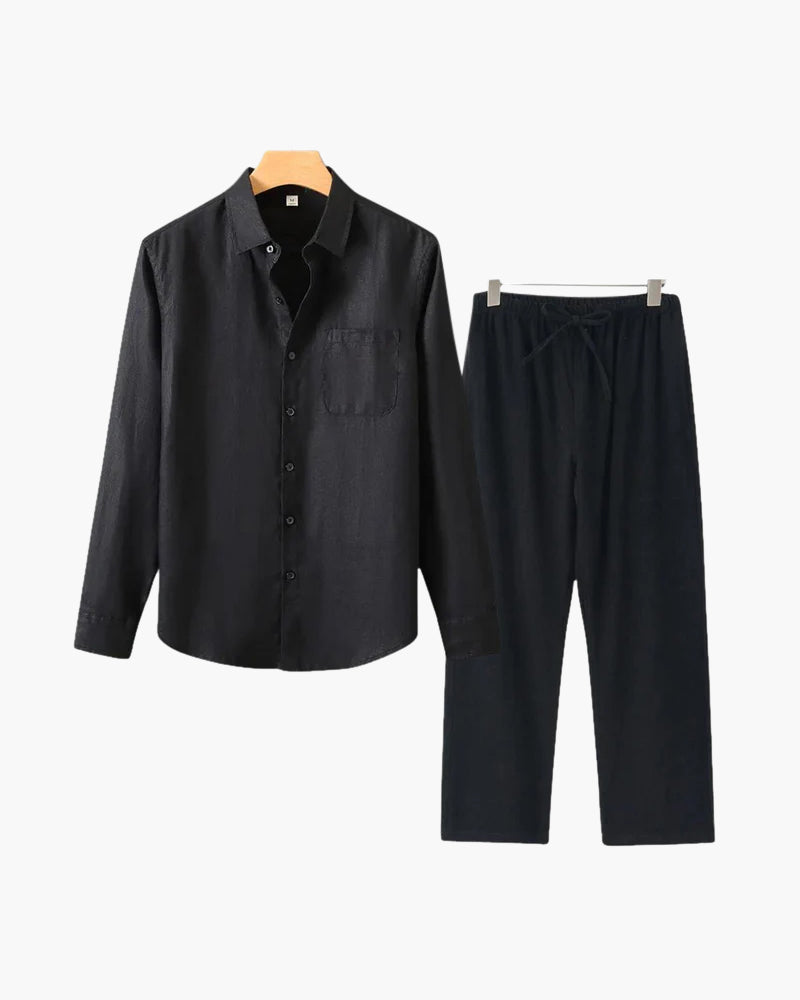 LinoFino Veste en Lin  (Manches Longues)