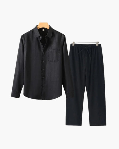 LinoFino Veste en Lin  (Manches Longues)