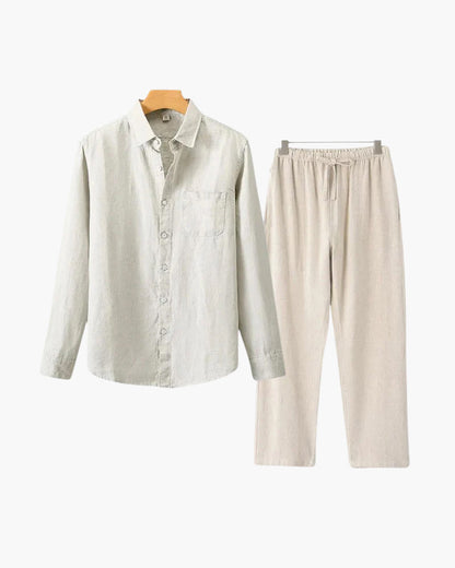 LinoFino Veste en Lin  (Manches Longues)