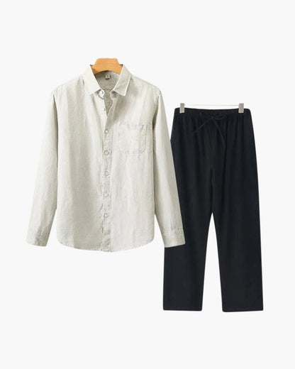 LinoFino Veste en Lin  (Manches Longues)