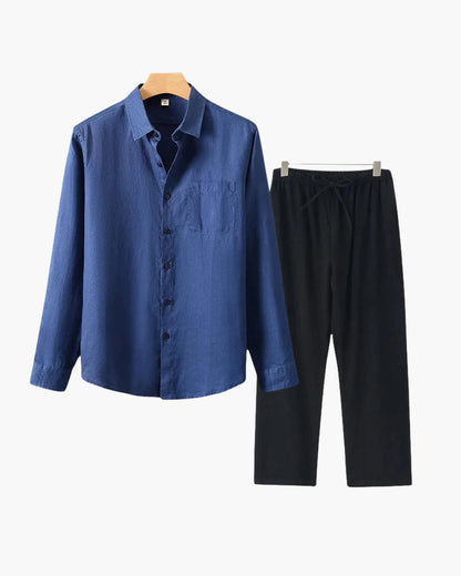 LinoFino Veste en Lin  (Manches Longues)
