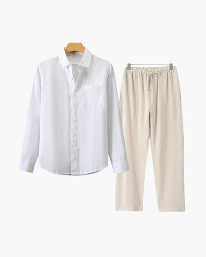 LinoFino Veste en Lin  (Manches Longues)