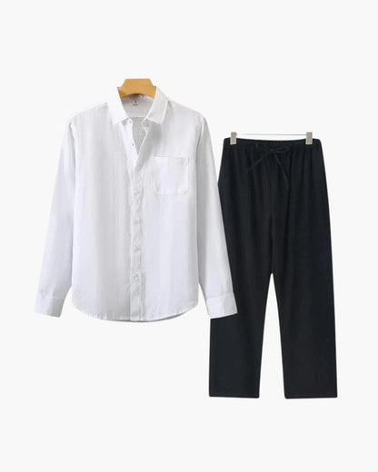 LinoFino Veste en Lin  (Manches Longues)