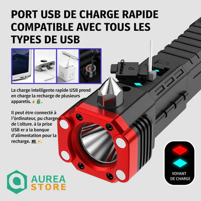 Lampe Torche Militaire 4 EN 1 | LightingPro [🔥 ACHETEZ 1 OBTENEZ 2 🔥]