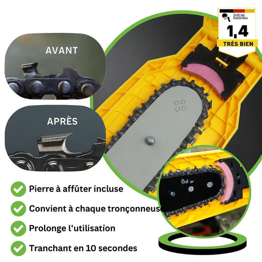 UltraSaw - Affûteur de chaîne pour toutes les tronçonneuses