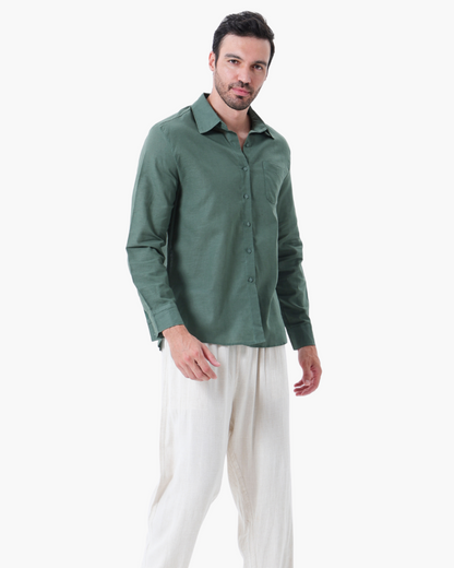 LinoFino Veste en Lin  (Manches Longues)