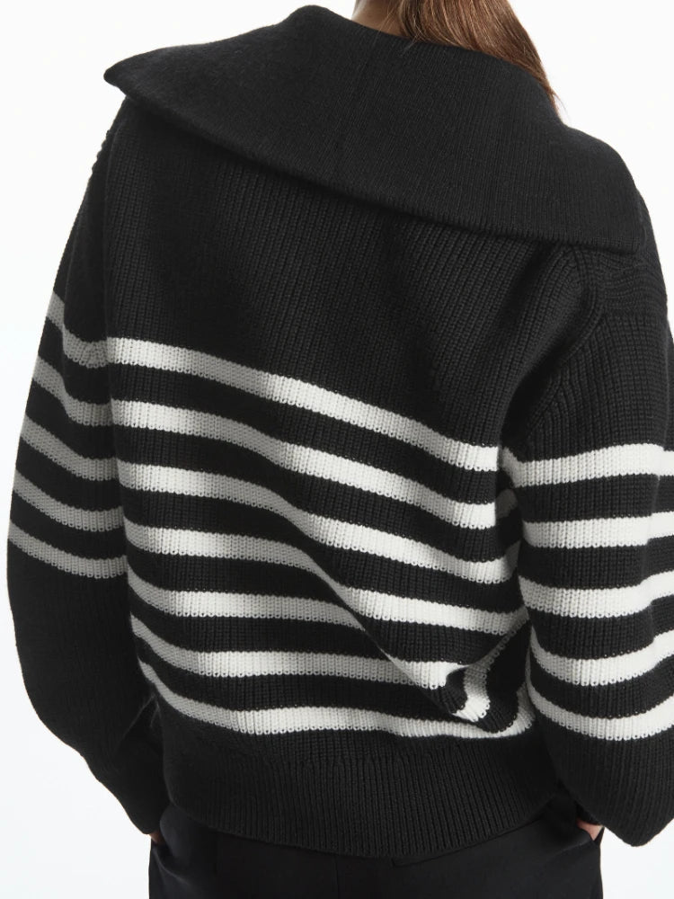 Pull en Tricot pour Femmes avec Fermeture Éclair