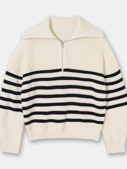 Pull en Tricot pour Femmes avec Fermeture Éclair
