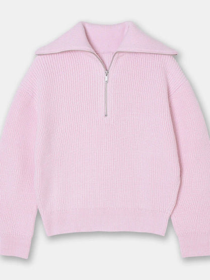 Pull en Tricot pour Femmes avec Fermeture Éclair