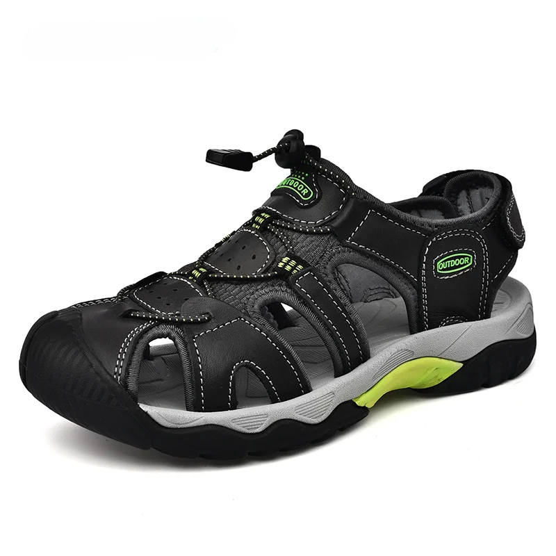 Sandale pour hommes en cuir véritable Gladiateur